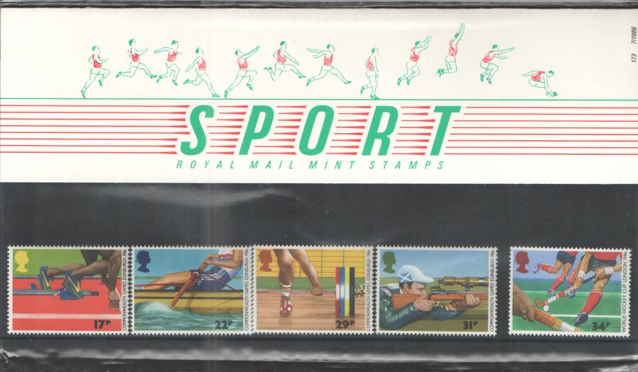 (image for) 1986 Sport Royal Mail Presentation Pack 173